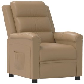 342369 vidaXL Fotoliu rabatabil, cappuccino, piele ecologică