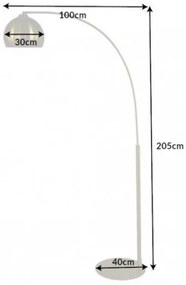 Lampadar, Lampa de podea design industrial Big Bow 205cm auriu
