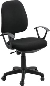 Scaun de birou NOVA, reglabil pe inaltime, stofa, Negru