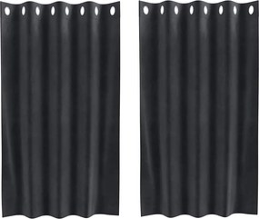 vidaXL Perdele opace 2 pcs Gri închis 140 x 140 cm Catifea