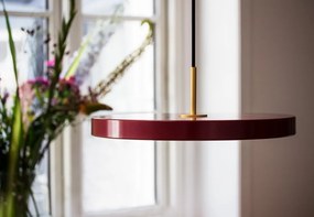 Lustra LED design scandinav Asteria medium - ruby red/ auriu