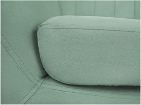 Fotoliu cu tapițerie din catifea Mazzini Sofas Sardaigne, verde mentol