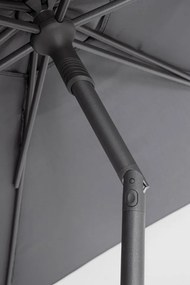 Umbrela de gradina cu brat pivotant gri antracit din poliester si metal, ∅ 270 cm, Samba Bizzotto