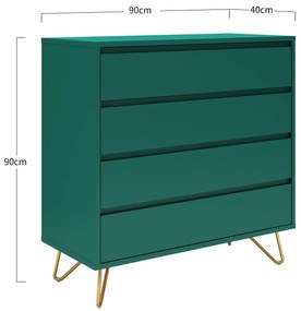 Comoda din MDF 90 cm verde