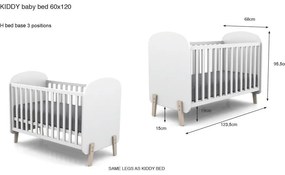 Pătuț pentru copii Vipack Kiddy, 60 x 120 cm