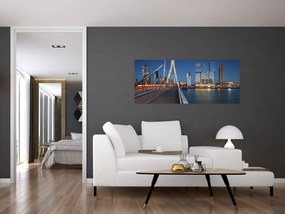 Tablou - Amurg în Rotterdam, Olanda (120x50 cm)