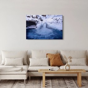 Tablou cu cascadele iarna (90x60 cm)