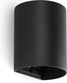 Aplica perete aluminiu negru, 1xGU10, SOLE round