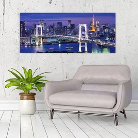 Tablou metropolei nocture (120x50 cm)