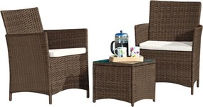 Set de mobilier din ratan Avenberg Veneto,maro/bej