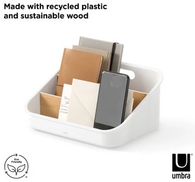 Organizator de baie alb pentru cosmetice din plastic Bellwood – Umbra