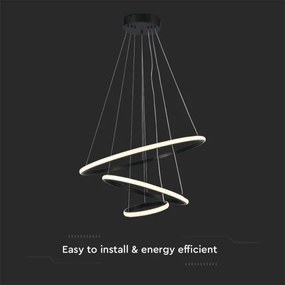 Lustră LED pe cablu LED/32W/230V 3000K negru