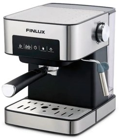 Espressor Finlux FEM-1794, 850 W, 15 bar, 1,6 L, 1 sau 2 cafele, Otel inoxidabil