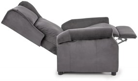 Fotoliu recliner Agustin 2 velvet gri H107 cm