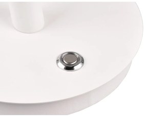 Veioză albă LED cu abajur din metal (înălțime 56 cm) Nala – Trio Select