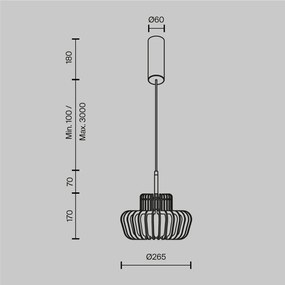 Lustra LED design japonez din lemn Namiki