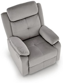 Fotoliu recliner Loris stofa gri H105 cm