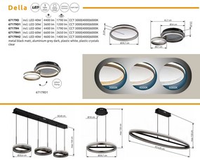 Plafoniera moderna LED CCT DELLA 67179D GL