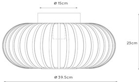 Plafonieră Lucide 78174/40/33 MANUELA 1xE27/60W/230V d. 39,5 cm gri