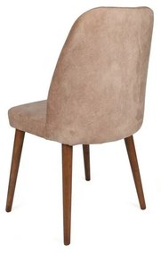 Set de scaune de sufragerie Alfa Beige and Walnut, 2 buc.