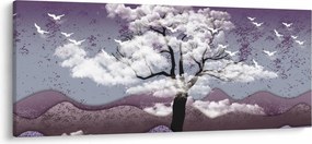 Tablou - Copac în nori (120x50 cm)