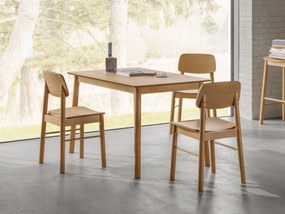 MAZZONI EXPORT ZARION Stejar natural - MASĂ DE BUCĂTĂRIE 120 cm DE LEMN FURNIR