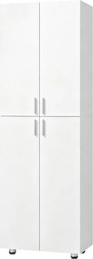 HOMCOM Dulap cu 4 Uși, 180 cm, Alb | Aosom Romania