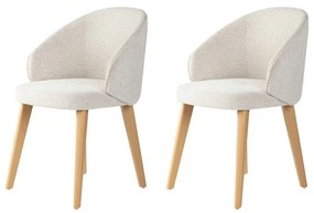 Set de scaune de sufragerie Bentley White andLight Oak, 2 buc.