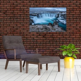 Tablou - Priveliște la cascade (90x60 cm)