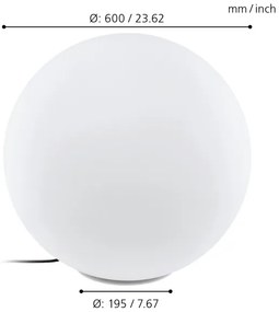 Eglo 98104 - Lampadar exterior MONTEROLO 1xE27/40W/230V IP65 ø600
