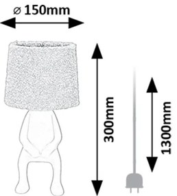 Lampă de masă Rabalux 74218 SMURFY 1xE14/40W/230V alb