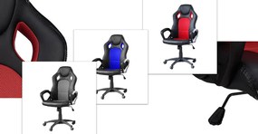 Scaun gamer Basic cu spatar color, Gri