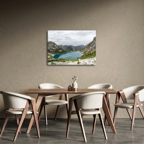 Tablou cu lac în munți (70x50 cm)