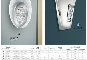 Aplica perete moderna design decorativ Wall 6201BK SRT