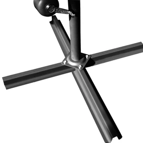 Outsunny Umbrelă de Soare Excentrică cu Bază în Cruce Inclusă, din Metal și Poliester, 3x2,5 m, Bej | Aosom Romania