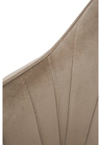 Fotoliu de design, catifea Velvet gri maroniu Taupe, ZIRKON