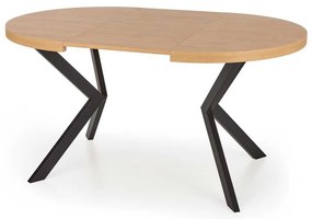 Masă de bucătărie Pildora, stejar auriu / negru