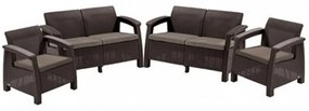 Set mobilier de grădină Corfu Rest maro