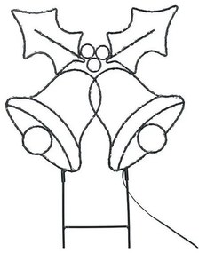 Solight 1V289 - Decorațiune LED de exterior pentru Crăciun, 100 LED/3xAA, IP44, lumină caldă, clopoței