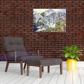 Tablou pe sticlă - Model geometric (70x50 cm)