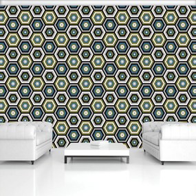 Fototapet - Hexagon (254x184 cm)