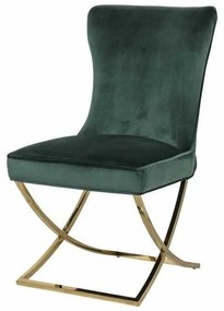 Scaun tapitat Scarlet verde/gold h97 cm