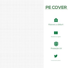 Outsunny Mini Seră Portabilă din PE pentru Grădină, cu Uși cu Fermoar și Acoperiș pentru Protecție UV/Apă, 180x90x90 cm, Alb | Aosom Romania