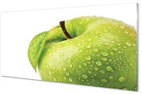 Tablouri acrilice Apple a picături de apă verde