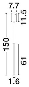 Pendul LED design minimalist STILVI alb