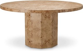 Masa rotunda LUX, Furnir Burl Mappa, Kingsgrove 150cm