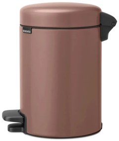 Cos de gunoi cu pedala Brabantia NewIcon 1008837, 3 L, Inchidere lina, Baza antiderapanta, Finisaj satinat, Maro