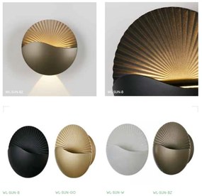 Aplica LED iluminat ambiental Sunrise, Gold