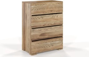 Comodă lemn masiv TerraCraft Stejar 3 Sertare, 80 × 45 × 108 cm - Stejar auriu