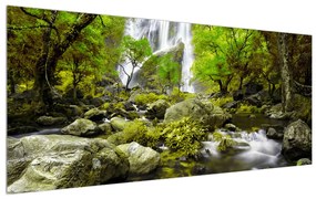 Tablou cu peisaj de pădure cu râu (120x50 cm), în 40 de alte dimensiuni noi